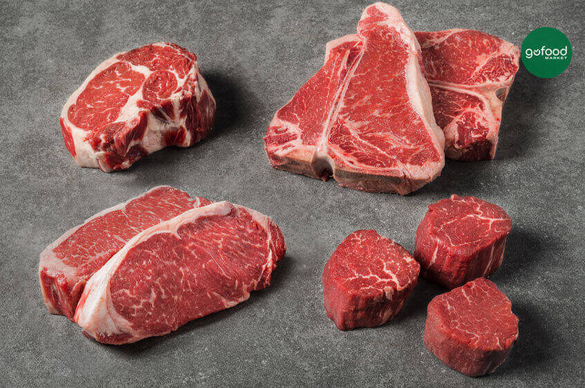 Những phần thịt bò Mỹ lam Steak ngon