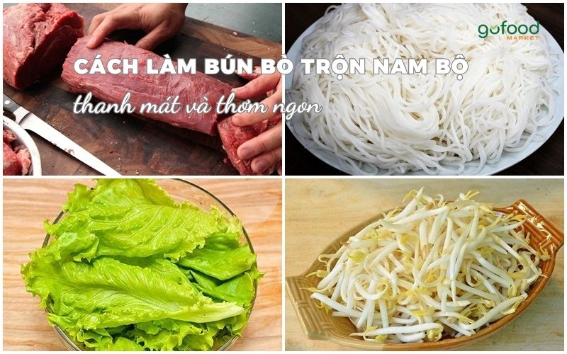 cách làm bún bò trộn Nam Bộ