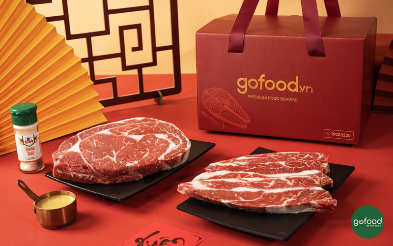 Hộp quà Tết từ thịt bò nhập khẩu tại Gofood Market