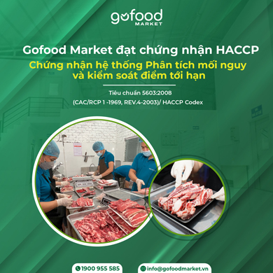 Gofood Market đạt chứng nhận HACCP