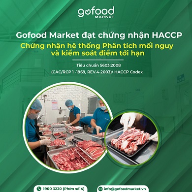 Gofood Market đạt chứng nhận HACCP