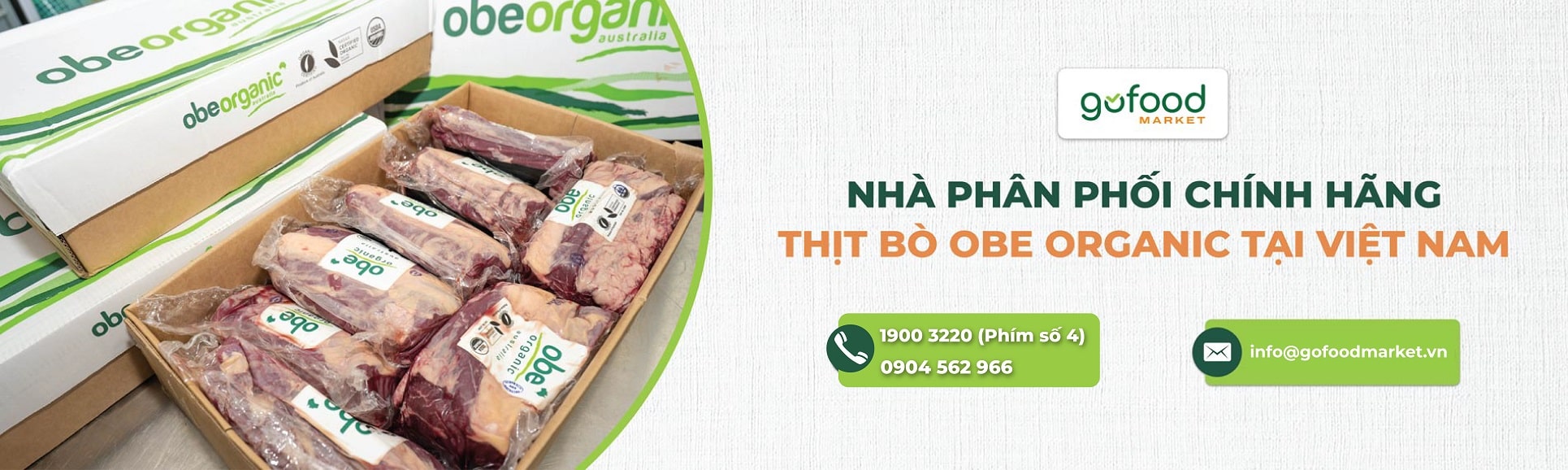 Gofood Market phân phối bò Obe Úc