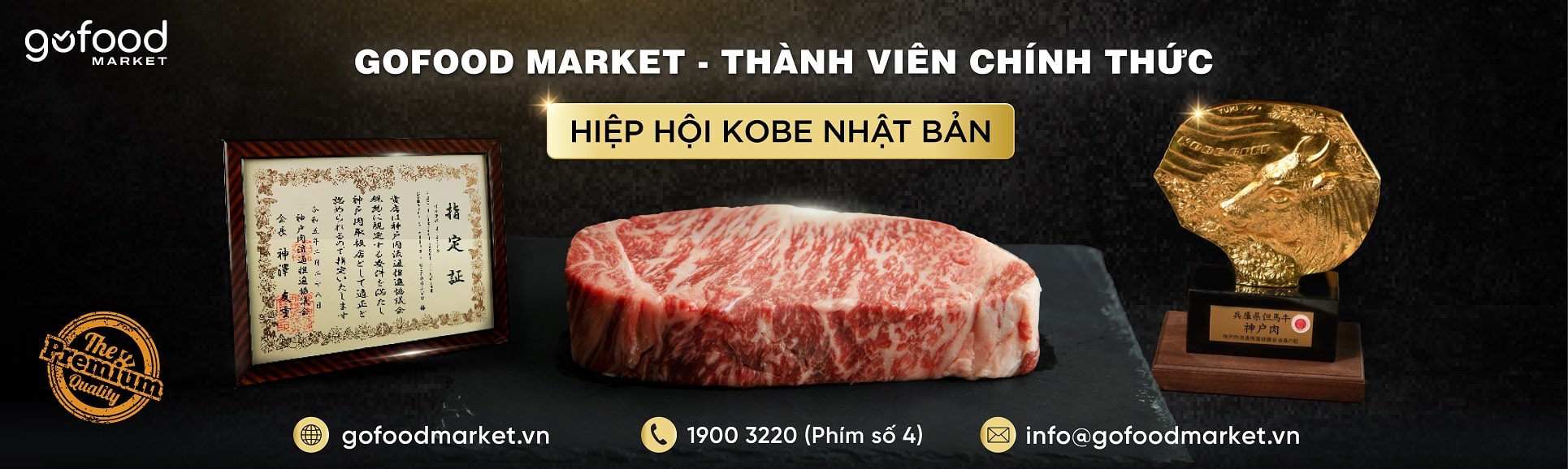 Gofood Market thành viên Hiệp hội bò Kobe Nhật Bản