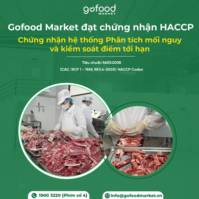 Gofood Market đạt chứng nhận HACCP